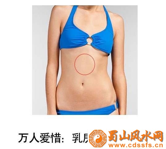 肚脐与胸部之间的胎记